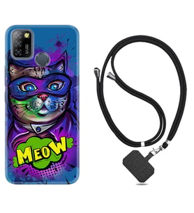 INFINIX Smart 4 5 6 Zero 8 S5 Pro Kılıf Boyun Askılı Silikon Super Meow 1715