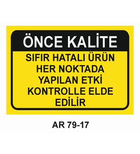 İŞ GÜVENLİĞİ UYARI LEVHASI 1 ADET PVC 21 X 29CM