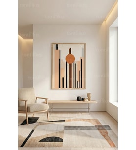 Minimalist Gün Batımı 1. Kalite Ahşap Çerçeveli Dekoratif Tablo – Tekli