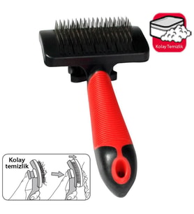 Karlıe Fırça U:18,5Cm G:10,5Cm Kırmızı-Siyah