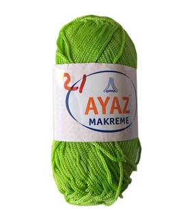 Angel Çanta Aksesuar 100 Gram Polyester Makrome No:21 Fosforlu Yeşil