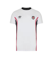 Beşiktaş Orijinal Lisanslı Antrenman Beyaz Bisiklet Yaka T-Shirt