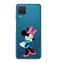 Samsung Galaxy A12  Kamera Korumalı  Kapak Minnie Mouse Tasarımlı  Şeffaf Kılıf