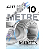 M103FN 10 Metre Internet Kablosu/Gigabit Destekli-UTP-CAT6/iç Mekan Uyumlu-ethernet Kablosu 10 Metre