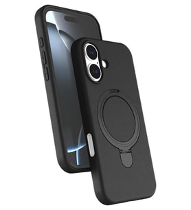 iPhone 16 Regal Magsafe Standlı Kapak - Siyah
