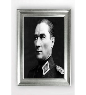 Gümüş Çerçeveli Atatürk Tablo cv1441