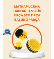 Northcity Matkap Ucu Fırça Seti - Halı Fayans Zemin Temizliği