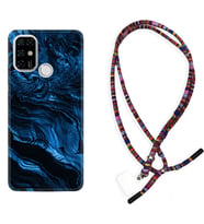 Casper E30 F20 X20 Kılıf Boyun Asklı Rasta Silikon Blue MArble 1379