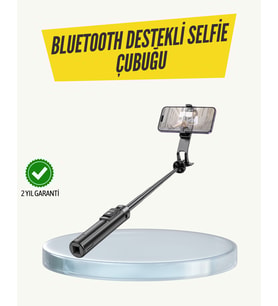 Bluetooth Selfie Çubuğu – Katlanabilir, Uzaktan Kumandalı