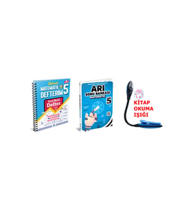 Arı Yayıncılık 5 Sınıf Matematik Defter + Atölye + Beceri Temelli Soru Set +Kitap Okuma Işığı Hediye (Çok Renkli)