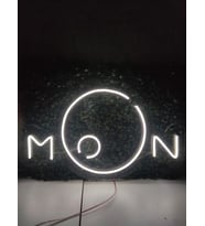 Moon Ay Neon Led Tabela Dekoratif Aydınlatma(50x30cm)