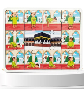 Moon Beavers İslamı Öğreniyorum Puzzle Serisi - Erkek Namaz 83014,Okula (Din Kültürü) Katkı Sağlayan Puzzle Oyuncak