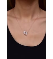 925 Ayar Rose Kaplama Bebek Ilk Adım Kolye