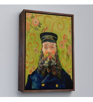 Çerçeveli Vincent van Gogh – Postacı Joseph Roulin’in Portresi Tablo - Postes - Postman (Siyah)