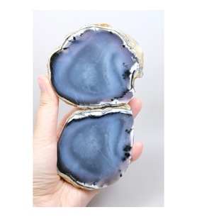 Büyük Merlinite Çifti (Dendiritik Opal) - Cilalanmış Eşleşen Yarım, Müze Kalitesi Numune (468g)