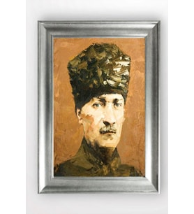 Gümüş Çerçeveli Atatürk Tablo a711