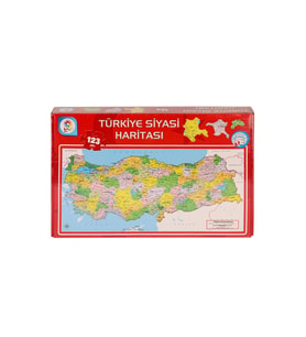 Siyasi Harita Puzzle 64x32CM 123 Parça