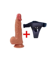 Vücut Uyumlu Cilt Dostu Malzemeden Üretilmiş 20 Cm Belden Bağlamalı Yapay Dildo