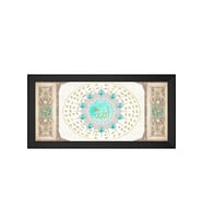 Etnik Motifli Kanvas Tablo 80 x 110 cm Siyah Çerçeve