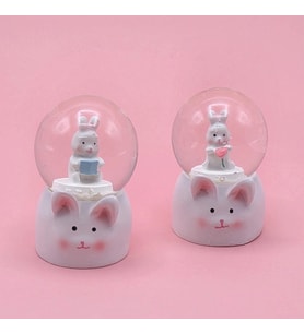 Mini Boy Tavşan Tasarımlı Işıklı Kar Küresi