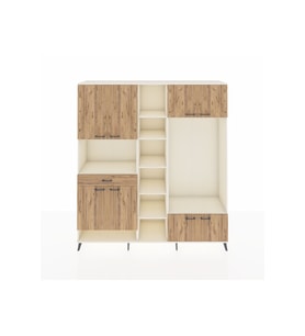 Hyperion Dolap 12 Raflı Tek Çekmeceli 8 Kapaklı 220x44x243 Aytaşı-Çam/Çam