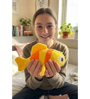 Sevimli Balık Peluş Oyuncak 20 Cm - Yumuşak Dokulu Uyku Arkadaşı - Çocuk Bebek Hediye