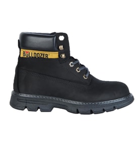Bulldozer 240045 Nubuk Hakiki Deri Kışlık Erkek Bot (Siyah)