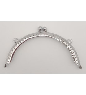 Angel Çanta Aksesuar 12.5 cm Oval Cüzdan Klipsi Cüzdan Bursu Gümüş Renk