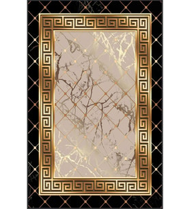 Eliana Home Baskılı, Yıkanabilir Kaymaz Taban Salon Halısı LNA1833-SM99 100x150 cm (Kahverengi)