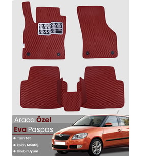 SKODA FABİA 2 (2007-2014) Uyumlu EVA Paspas Tam Set–Oto Paspas,Araca Özel,Kolay Montaj