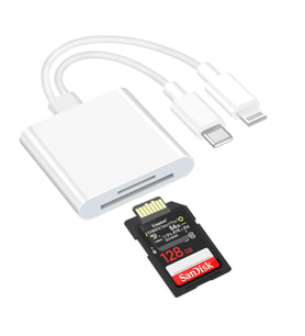 ZR636 Type-C Lightning Camera Storage Card Reader