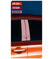 Araç Kapı Direk Kaplama Folyosu Panda Desenli (Sağ Sol Takım) (2 Adet) - 22x50 C (Çok Renkli)