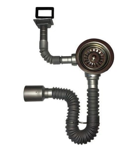 Mey İthalat® Çöpmak Kapalı Taşmalı Körüklü Evye Sifonu 50 mm