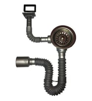 Mey İthalat® Çöpmak Kapalı Taşmalı Körüklü Evye Sifonu 50 mm