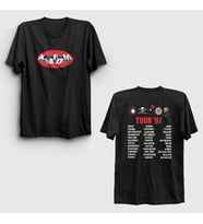 Presmono Unisex Siyah Tour 97 Rock Kmfdm Sırt Baskılı T-Shirt 540288tt