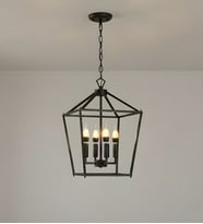 Kuş Kafesi Vintage Oturma Odası Avize 3193-W53-2X-RZ (Siyah)
