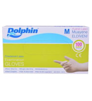 Dolphin Muayene Eldiveni Latex M Pudralı
