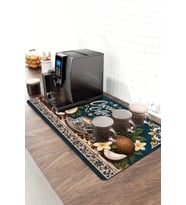 Valerine Life Barista Kahve Barı Matı 40x90cm Espresso Makinesi Çaycı Altlığı Coconut Blue
