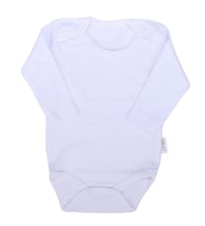 Unisex Beyaz Raporlu Uzun Kollu Zıbın