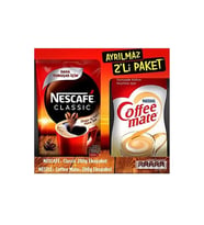 Nescafe Classic Eko 200 gr ve 200 gr Coffe Mate Ayrılmaz 2 li Paket