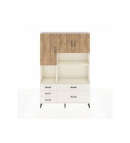 Arges Dolap 8 Raflı 5 Çekmeceli 3 Kapaklı 132x30x195 Aytaşı-Çam/Aytaşı