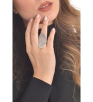 Kadın Antik Gümüş Kaplama Yüzük