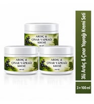 ÇareBurada Ardıç ve Çınar Yaprağı Kremi 3'lü Set 3 x 100 ml - Mentol ve Limon Yağı İçeren Cilt Bakım