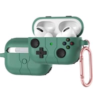 Apple AirPods 4 ile uyumlu 4.Nesil Kılıf Kılıf Retro Görünümlü Kancalı Nint-endo Yumuşak Soft Dokunuş AirPods 4. Nesil Kulaklık Kılıf (Haki, AirPods 4. Nesil)