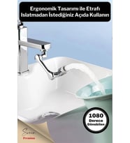 1080 Derece Dönebilen Pratik Robotik Kol Musluk Başlığı Uzatma Aparatı Tüm Bataryalar Ile Uyumlu