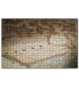 Cakapuzzle Harita Üzerinde Yakın Plan Kanada  Puzzle Yapboz MDF (Ahşap) (120 Parça)