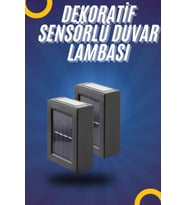 Yeni Model Solar Çift Taraflı Duvar Lambası Dekoratif Duvar Lambası - Lisinya