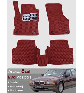 BMW 7 SERİSİ E38 LONG (1994-2002) Uyumlu EVA Paspas Tam Set–Araca Özel,Su Geçirmez