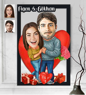 Kişiye Özel 3D  Ahşap Tablo Sevgililer Günü Hediyesi 30x40 -5