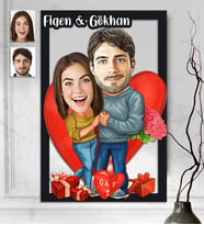 Kişiye Özel 3D  Ahşap Tablo Sevgililer Günü Hediyesi 30x40 -5